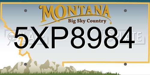 5XP8984 Montana License Plate