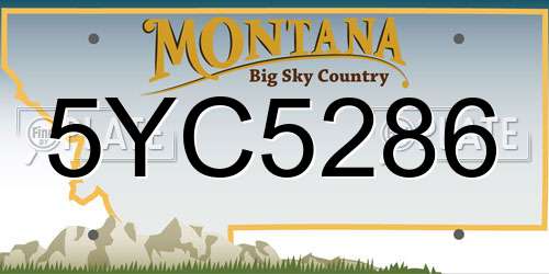 5YC5286 Montana License Plate