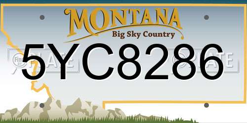 5YC8286 Montana License Plate
