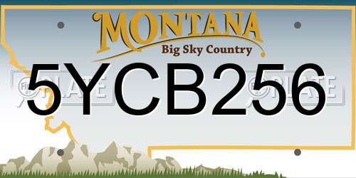 5YCB256 Montana License Plate