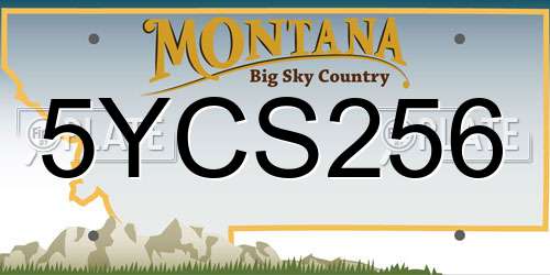 5YCS256 Montana License Plate