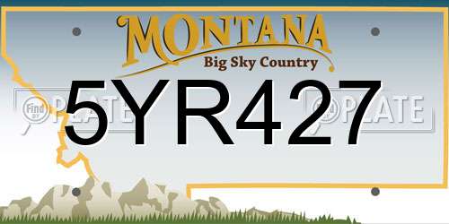5YR427 Montana License Plate