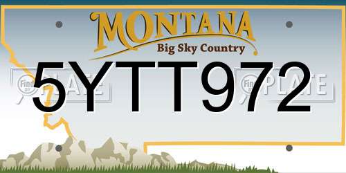 5YTT972 Montana License Plate