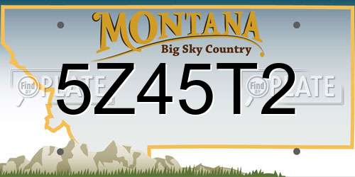 5Z45T2 Montana License Plate