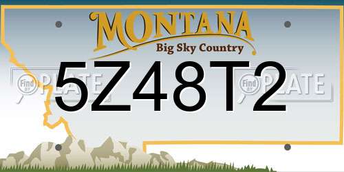 5Z48T2 Montana License Plate