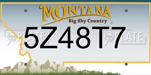 5Z48T7 Montana License Plate