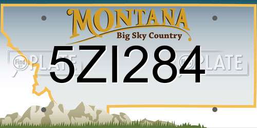 5ZI284 Montana License Plate