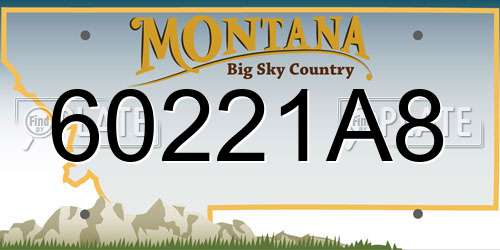 60221A8 Montana License Plate