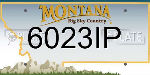 6023IP Montana License Plate