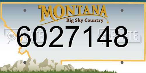 6027148 Montana License Plate