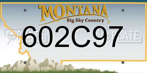 602C97 Montana License Plate