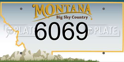 6069 Montana License Plate