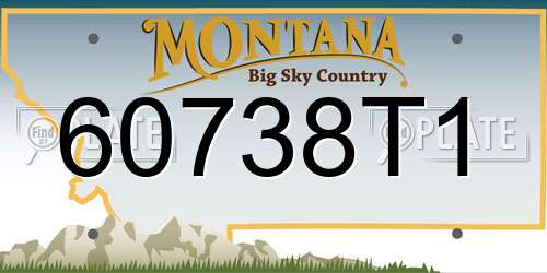 60738T1 Montana License Plate
