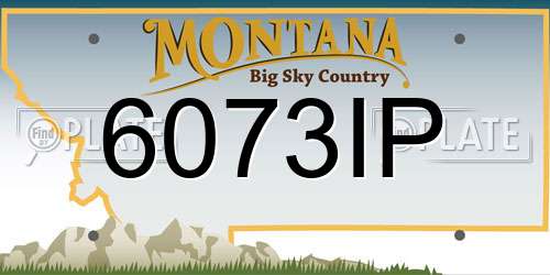 6073IP Montana License Plate