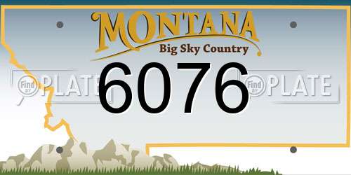 6076 Montana License Plate