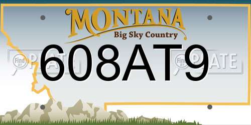 608AT9 Montana License Plate