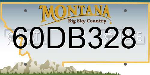 60DB328 Montana License Plate