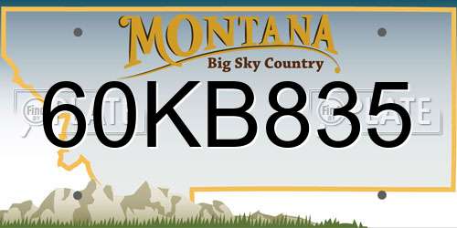 60KB835 Montana License Plate