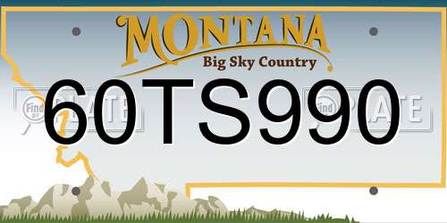 60TS990 Montana License Plate