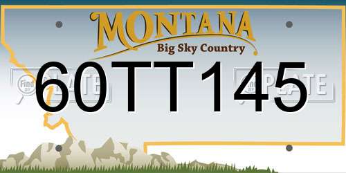 60TT145 Montana License Plate