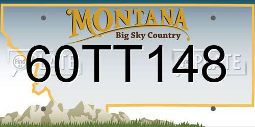 60TT148 Montana License Plate