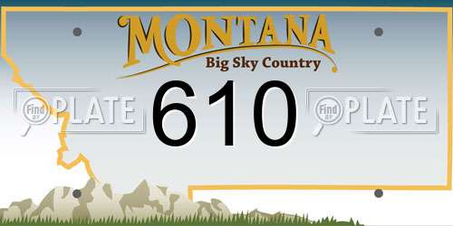610 Montana License Plate