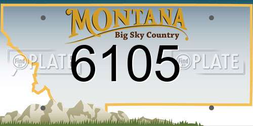 6105 Montana License Plate
