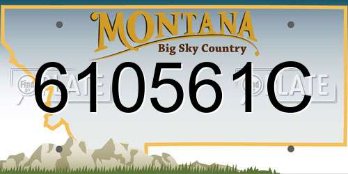 610561C Montana License Plate