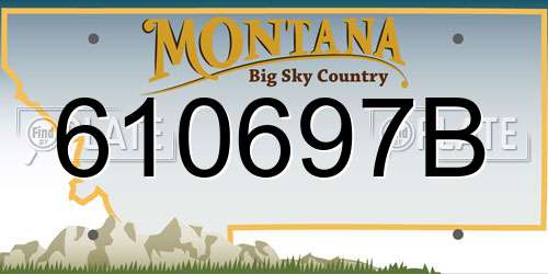 610697B Montana License Plate