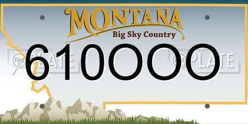 610OOO Montana License Plate