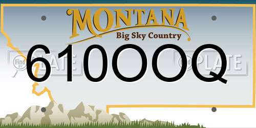 610OOQ Montana License Plate