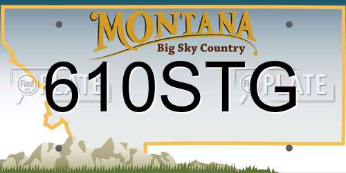 610STG Montana License Plate