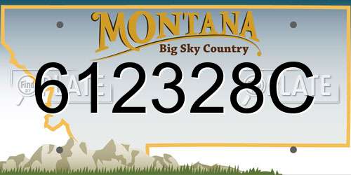 612328C Montana License Plate