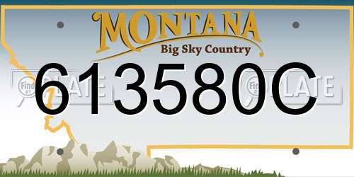 613580C Montana License Plate
