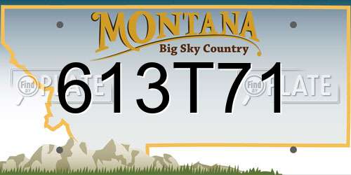 613T71 Montana License Plate