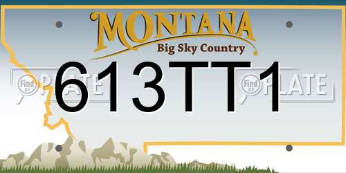 613TT1 Montana License Plate