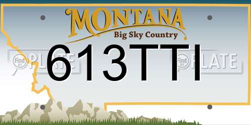 613TTI Montana License Plate