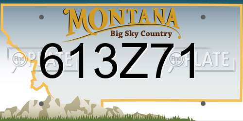 613Z71 Montana License Plate