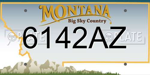 6142AZ Montana License Plate