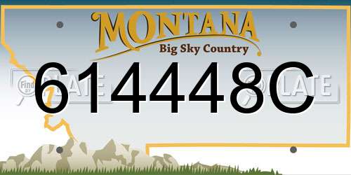 614448C Montana License Plate