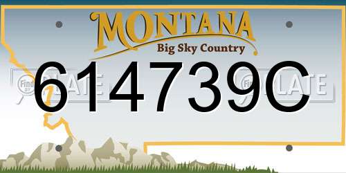 614739C Montana License Plate