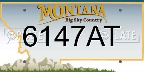 6147AT Montana License Plate