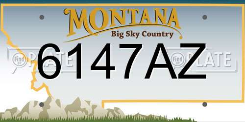 6147AZ Montana License Plate