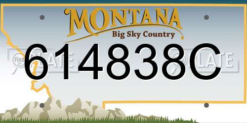 614838C Montana License Plate
