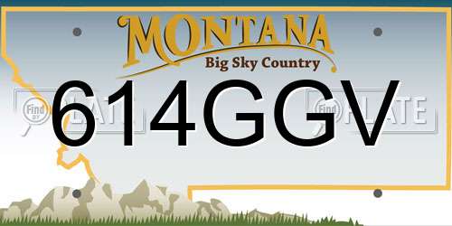 614GGV Montana License Plate