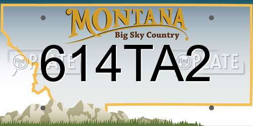 614TA2 Montana License Plate