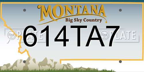 614TA7 Montana License Plate