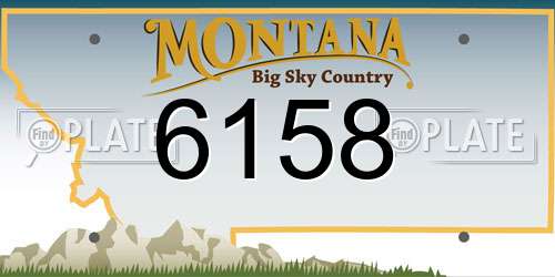 6158 Montana License Plate