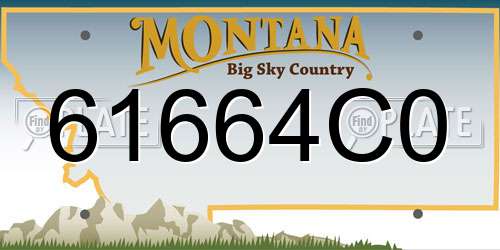 61664C0 Montana License Plate