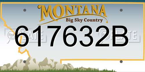 617632B Montana License Plate